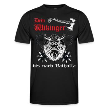 Dein Wikinger - Männer Funktions-T-Shirt - Schwarz - Vorne - AI Model Male 178 dark (178cm)