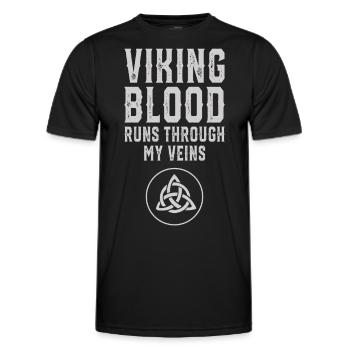 Viking Blood runs Through my Veins - Männer Funktions-T-Shirt - Schwarz - Vorne - AI Model Male 178 dark (178cm)