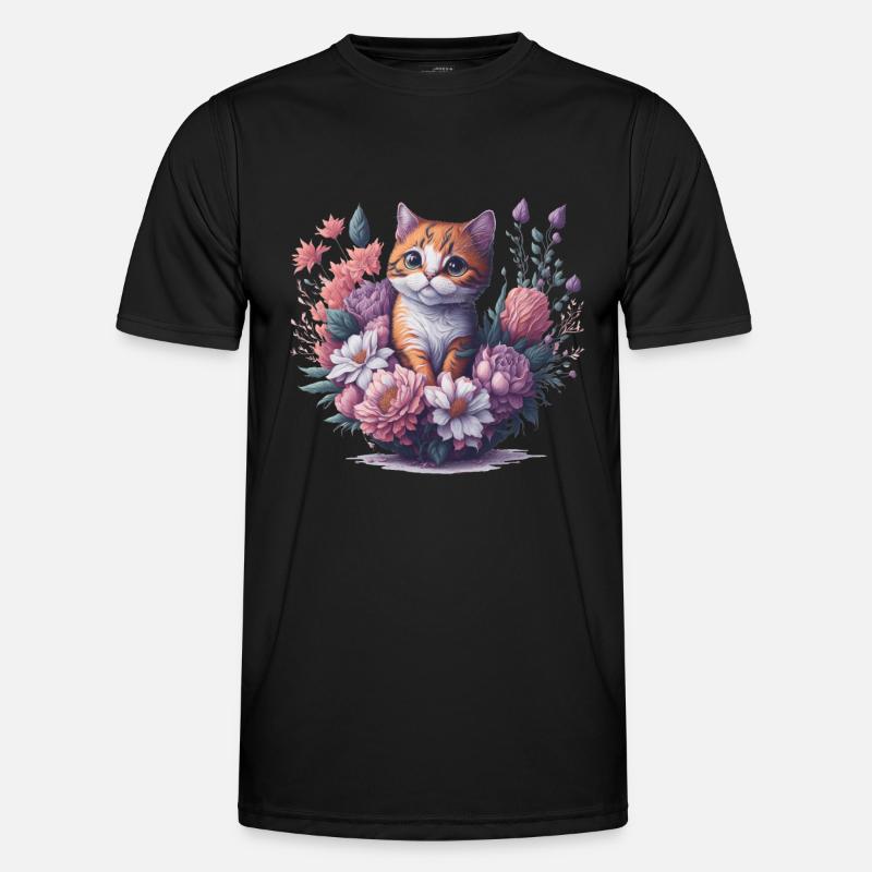 Fleurs de chat T-shirt sport Homme
