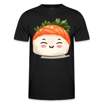 Sushi - Männer Funktions-T-Shirt - Schwarz - Vorne - AI Model Male 178 dark (178cm)