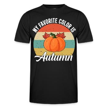 Herbst - Männer Funktions-T-Shirt - Schwarz - Vorne - AI Model Male 178 dark (178cm)