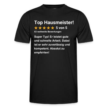 Top Hausmeister - Männer Funktions-T-Shirt - Schwarz - Vorne - AI Model Male 178 dark (178cm)