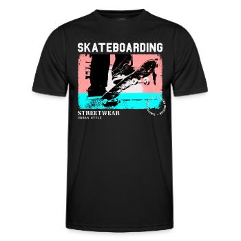 Skateboarding Skate Skater Skateboard Sk8 Vintage - Männer Funktions-T-Shirt - Schwarz - Vorne - AI Model Male 178 dark (178cm)