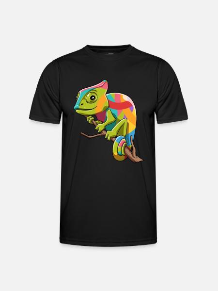 Chameleon iguanas breeding reptiles - Men's Functional T-Shirt - black