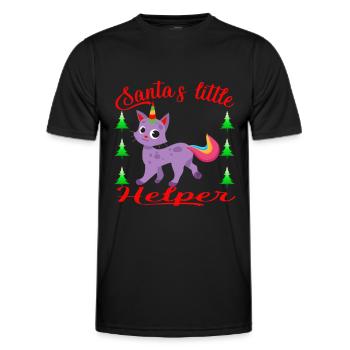 Christmas Santa's Little Helper - Men's Functional T-Shirt - black - Front - AI Model Male 178 dark (178cm)