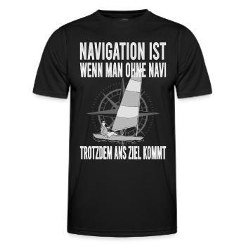 Jolle Jollen Jollensegeln Segler Segeln Kapitän - Männer Funktions-T-Shirt - Schwarz - Vorne - AI Model Male 178 dark (178cm)