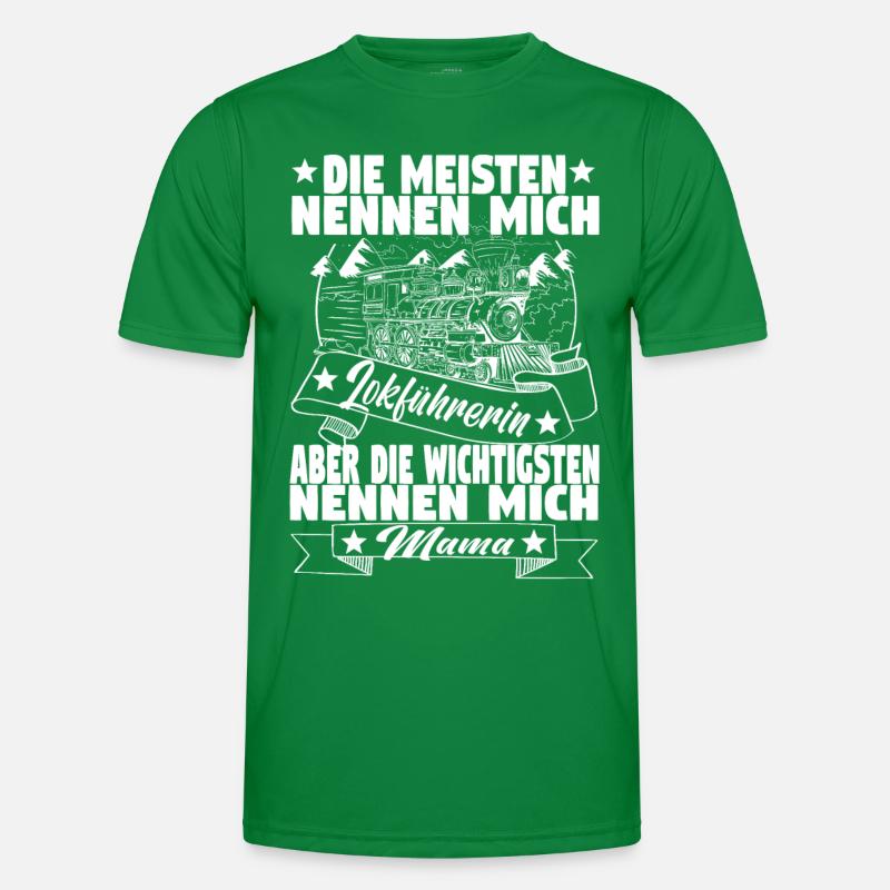 Lokführerin Eisenbahnerin Eisenbahn Schaffnerin Männer Funktions-T-Shirt