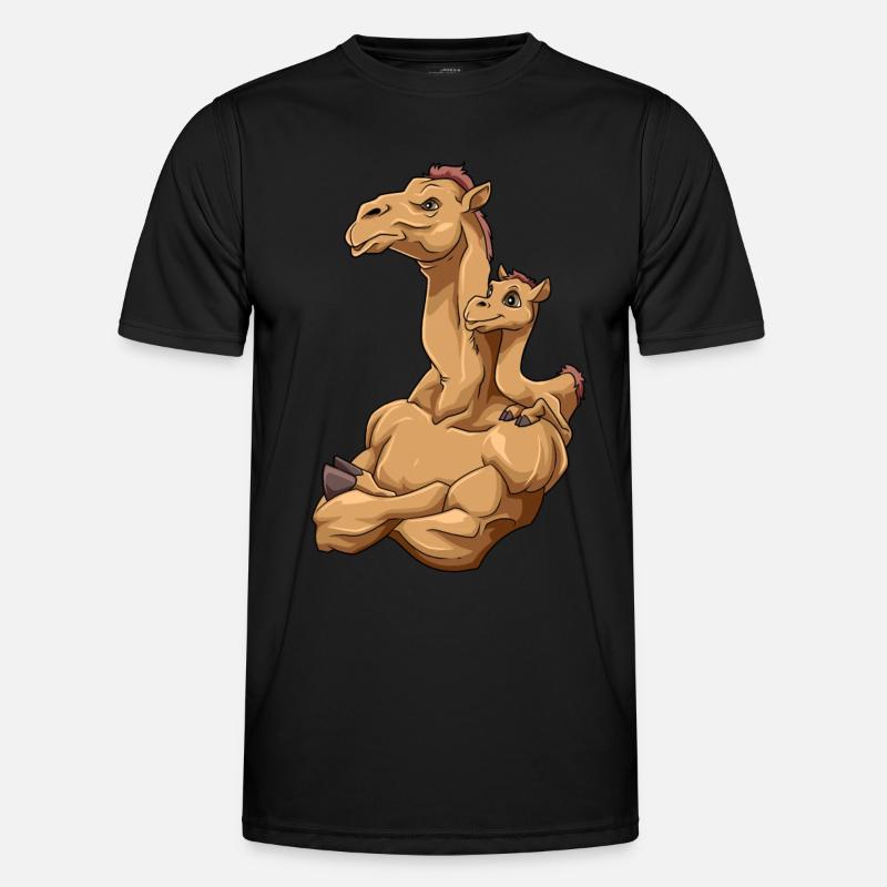 Starkes Kamel mit Kamel Kind für einen Kamel Männer Funktions-T-Shirt