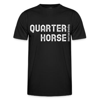 Quarter Horse American breeding Western Riding QH - Men's Functional T-Shirt - black - Front - AI Model Male 178 dark (178cm)