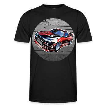 Jdm / Tuning / Turbocharger / Rims / Chiptuning - Men's Functional T-Shirt - black - Front - AI Model Male 178 dark (178cm)