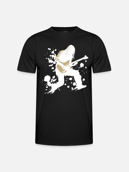 guitar player - Männer Funktions-T-Shirt - Schwarz