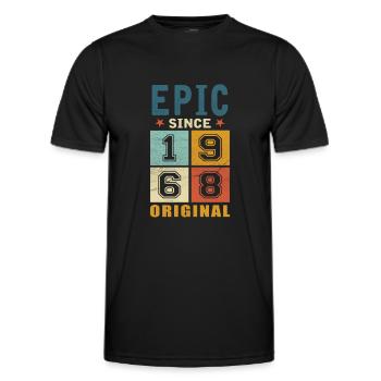 1968 Geburtstag Epic since - Männer Funktions-T-Shirt - Schwarz - Vorne - AI Model Male 178 dark (178cm)