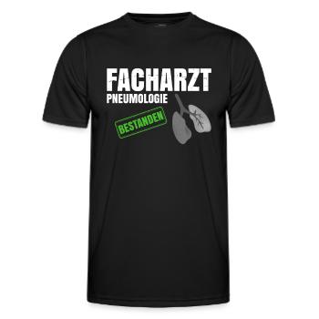 Facharzt Pneumologie - Männer Funktions-T-Shirt - Schwarz - Vorne - AI Model Male 178 dark (178cm)