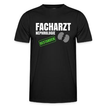 Facharzt Nephrologie - Männer Funktions-T-Shirt - Schwarz - Vorne - AI Model Male 178 dark (178cm)