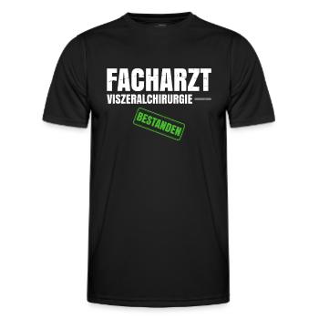 Facharzt Viszeralchirurgie - Männer Funktions-T-Shirt - Schwarz - Vorne - AI Model Male 178 dark (178cm)