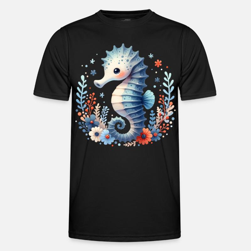 Seepferd Seepferdchen Männer Funktions-T-Shirt