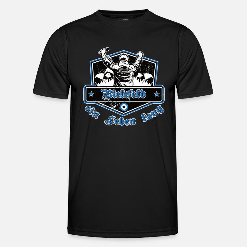 Bielefeld ein Leben Lang No II - Männer Funktions-T-Shirt - Schwarz