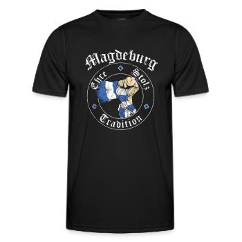 Magdeburg Ehre Stolz Tradition No II - Männer Funktions-T-Shirt - Schwarz - Vorne - AI Model Male 178 dark (178cm)