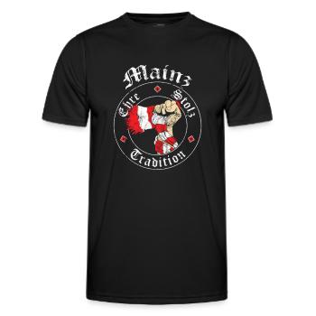 Mainz Ehre Stolz Tradition No II - Männer Funktions-T-Shirt - Schwarz - Vorne - AI Model Male 178 dark (178cm)