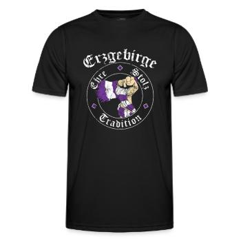 Erzgebirge Ehre Stolz Tradition No II - Männer Funktions-T-Shirt - Schwarz - Vorne - AI Model Male 178 dark (178cm)