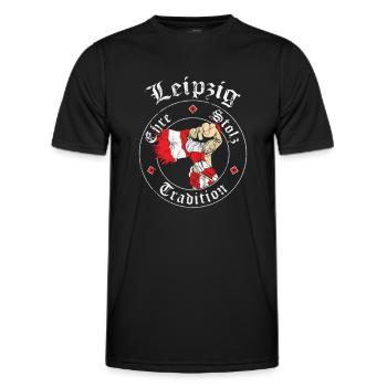 Leipzig Ehre Stolz Tradition No II - Männer Funktions-T-Shirt - Schwarz - Vorne - AI Model Male 178 dark (178cm)