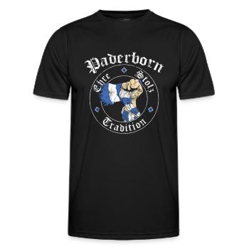 Paderborn Ehre Stolz Tradition No II - Männer Funktions-T-Shirt - Schwarz - Vorne - AI Model Male 178 dark (178cm)