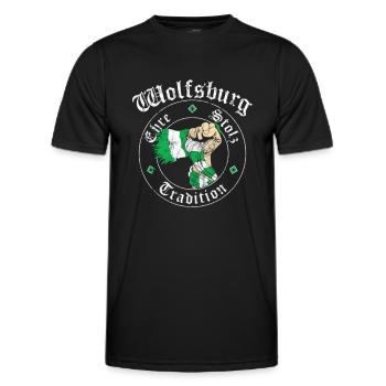 Wolfsburg Ehre Stolz Tradition No II - Männer Funktions-T-Shirt - Schwarz - Vorne - AI Model Male 178 dark (178cm)