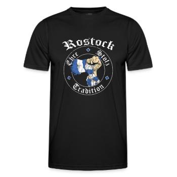 Rostock Ehre Stolz Tradition No II - Männer Funktions-T-Shirt - Schwarz - Vorne - AI Model Male 178 dark (178cm)