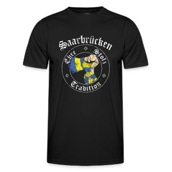 Saarbrücken Ehre Stolz Tradition No II - Männer Funktions-T-Shirt - Schwarz - Vorne - AI Model Male 178 dark (178cm)
