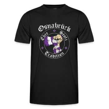Osnabrück Ehre Stolz Tradition No II - Männer Funktions-T-Shirt - Schwarz - Vorne - AI Model Male 178 dark (178cm)