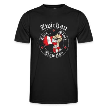 Zwickau Ehre Stolz Tradition No II - Männer Funktions-T-Shirt - Schwarz - Vorne - AI Model Male 178 dark (178cm)