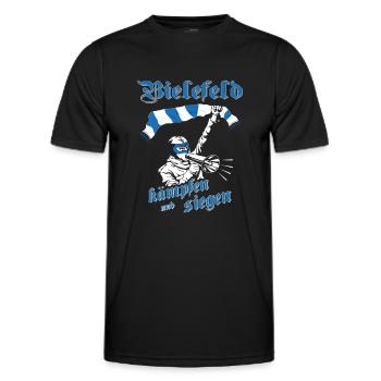 Bielefeld kämpfen und siegen No II - Männer Funktions-T-Shirt - Schwarz - Vorne - AI Model Male 178 dark (178cm)