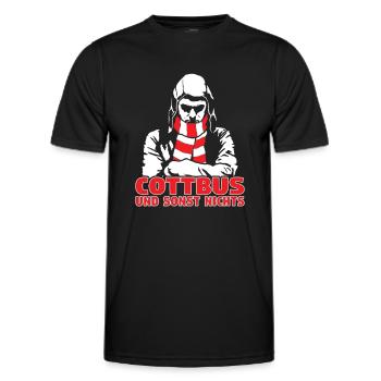 Cottbus und sonst nichts - Männer Funktions-T-Shirt - Schwarz - Vorne - AI Model Male 178 dark (178cm)