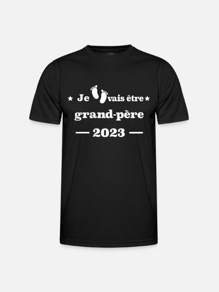 Je vais être grand-père2023 - T-shirt sport Homme - noir