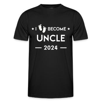 I will be Uncle 2024 - Men's Functional T-Shirt - black - Front - AI Model Male 178 dark (178cm)