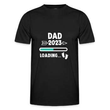 DAD 2023 loading... - Männer Funktions-T-Shirt - Schwarz - Vorne - AI Model Male 178 dark (178cm)