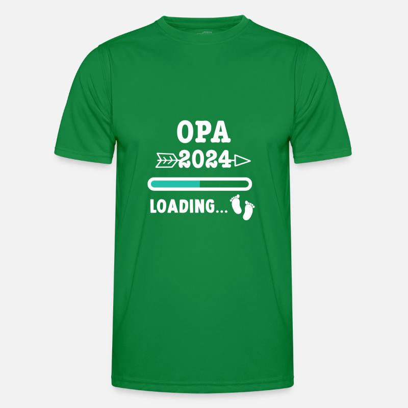 Ich werde Opa 2024 - Babyfüsse mit Loading Screen Männer Funktions-T-Shirt