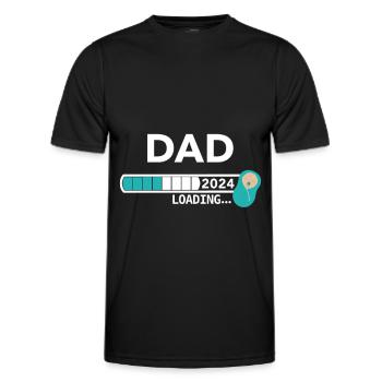 DAD 2024 loading... - Männer Funktions-T-Shirt - Schwarz - Vorne - AI Model Male 178 dark (178cm)