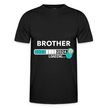 Brother2024 - Men's Functional T-Shirt - black - Front - AI Model Male 178 dark (178cm)