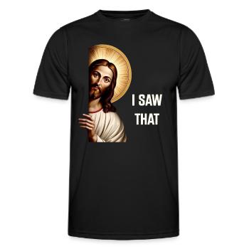 Jésus Freak Jésus Christ Meme Bible Chrétienne - T-shirt sport Homme - noir - Devant - AI Model Male 178 dark (178cm)