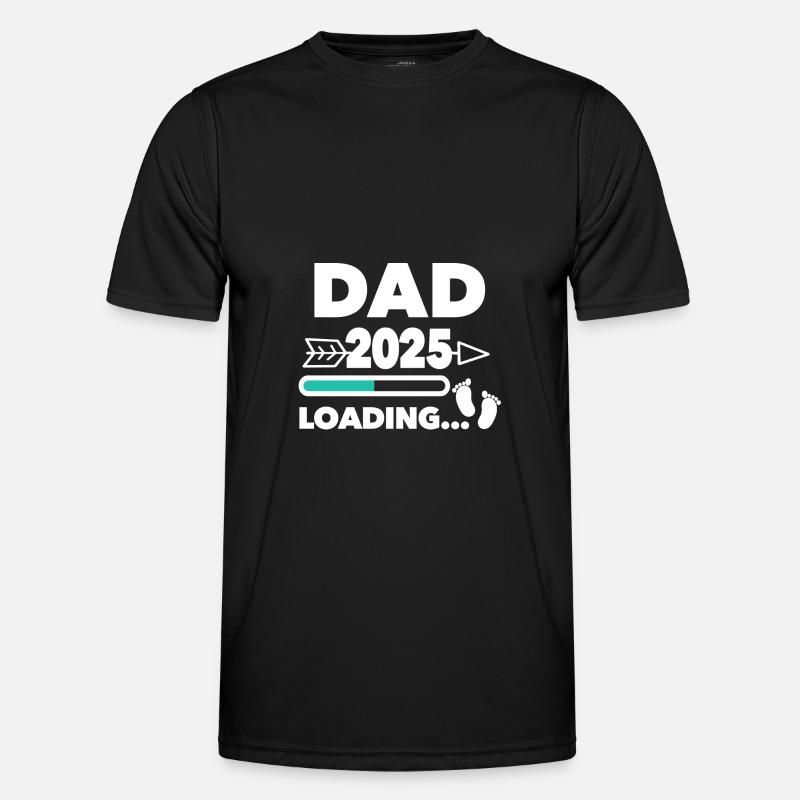 Dad 2025 loading... - Men's Functional T-Shirt - black