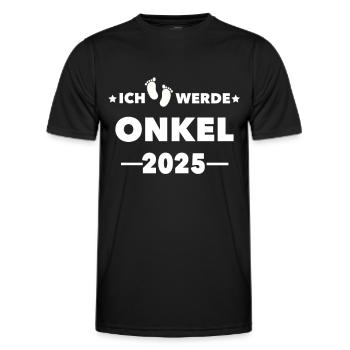 Ich werde Onkel 2025 - Männer Funktions-T-Shirt - Schwarz - Vorne - AI Model Male 178 dark (178cm)