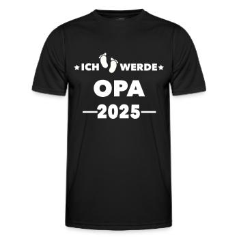 Ich werde Opa 2025 - Männer Funktions-T-Shirt - Schwarz - Vorne - AI Model Male 178 dark (178cm)