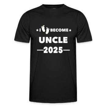 I become Uncle 2025 - Men's Functional T-Shirt - black - Front - AI Model Male 178 dark (178cm)