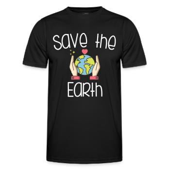 Klimawandel Naturschutz Umweltschutz - Männer Funktions-T-Shirt - Schwarz - Vorne - AI Model Male 178 dark (178cm)