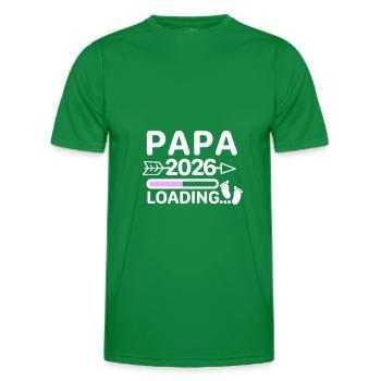 Papa 2026 Pieds de Bébé - T-shirt sport Homme - vert - Devant - AI Model Male 178 dark (178cm)