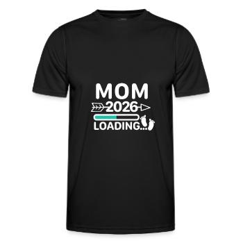 Mom 2026 Pregnancy Gift - Men's Functional T-Shirt - black - Front - AI Model Male 178 dark (178cm)
