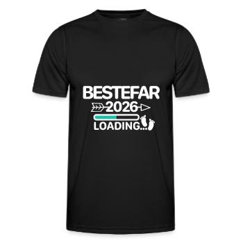 Bestefar 2026 norwegisch - Männer Funktions-T-Shirt - Schwarz - Vorne - AI Model Male 178 dark (178cm)