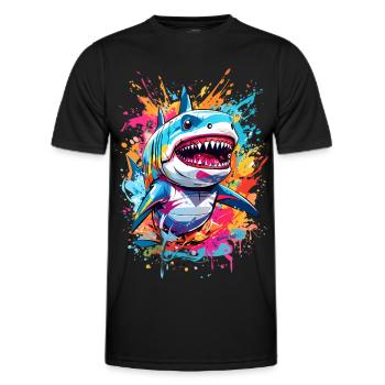 Shark - Men's Functional T-Shirt - black - Front - AI Model Male 178 dark (178cm)