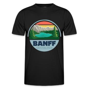 Parc national Banff Grizzly Bear Lake Louise Canada C - T-shirt sport Homme - noir - Devant - AI Model Male 178 dark (178cm)